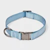 Fashion Adjustable Length and Reinforced Stitching Dog Collar - Blue